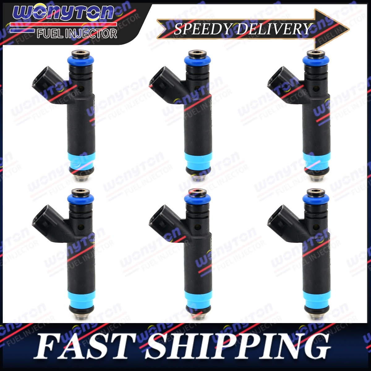 

6Pcs NEW Fuel Injector 1L5E-C4B 1L5E-C4A for 01-08 Ford Ranger Mazda B3000 3.0L V6