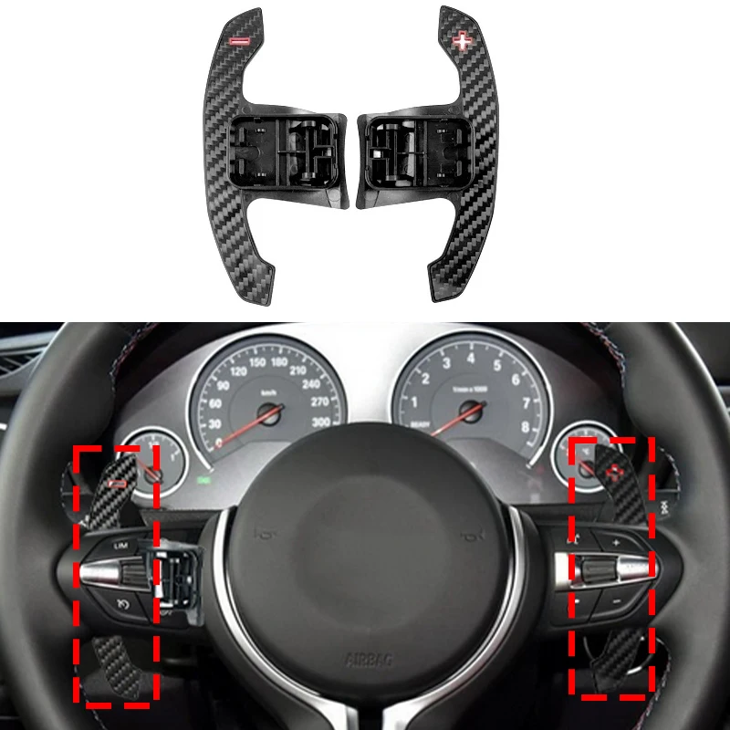 Carbon Fiber Paddle Shift Shifter For BMW F30 F10 G20 G30 F20 F32 F34 F48 F25 F26 F15 1 3 4 5 6 7 Series Steering Wheel