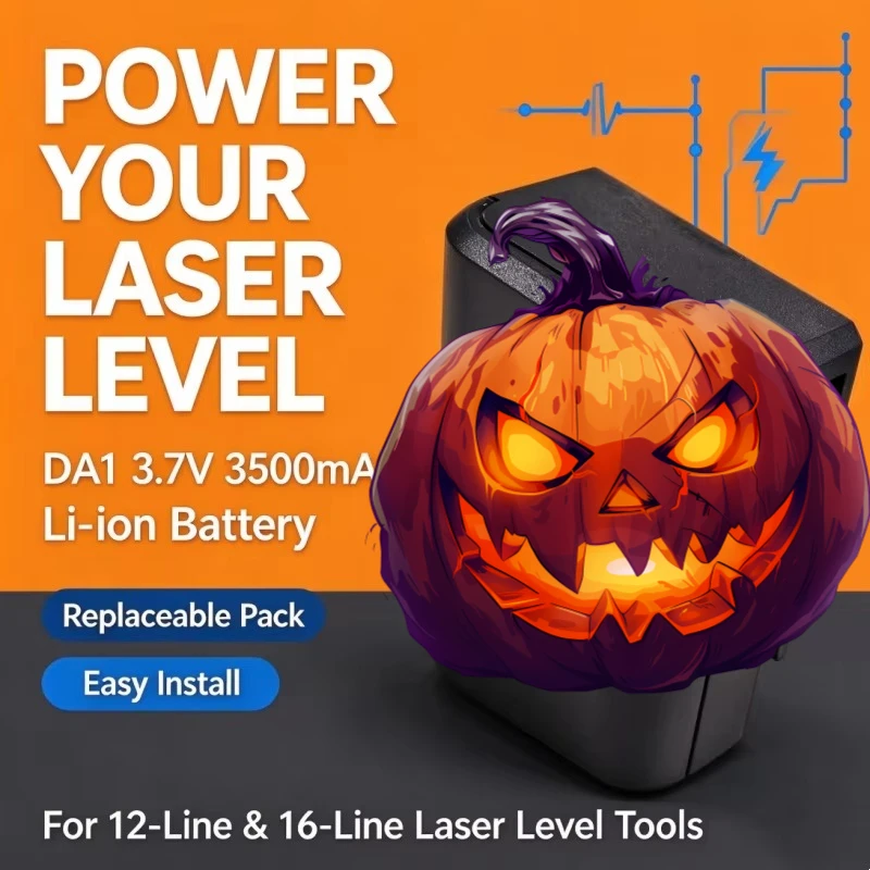 3.7V 3500mAh DA1 Rechargeable Battery Accessory Fit 12 16 Lines 3D 4D Laser Level