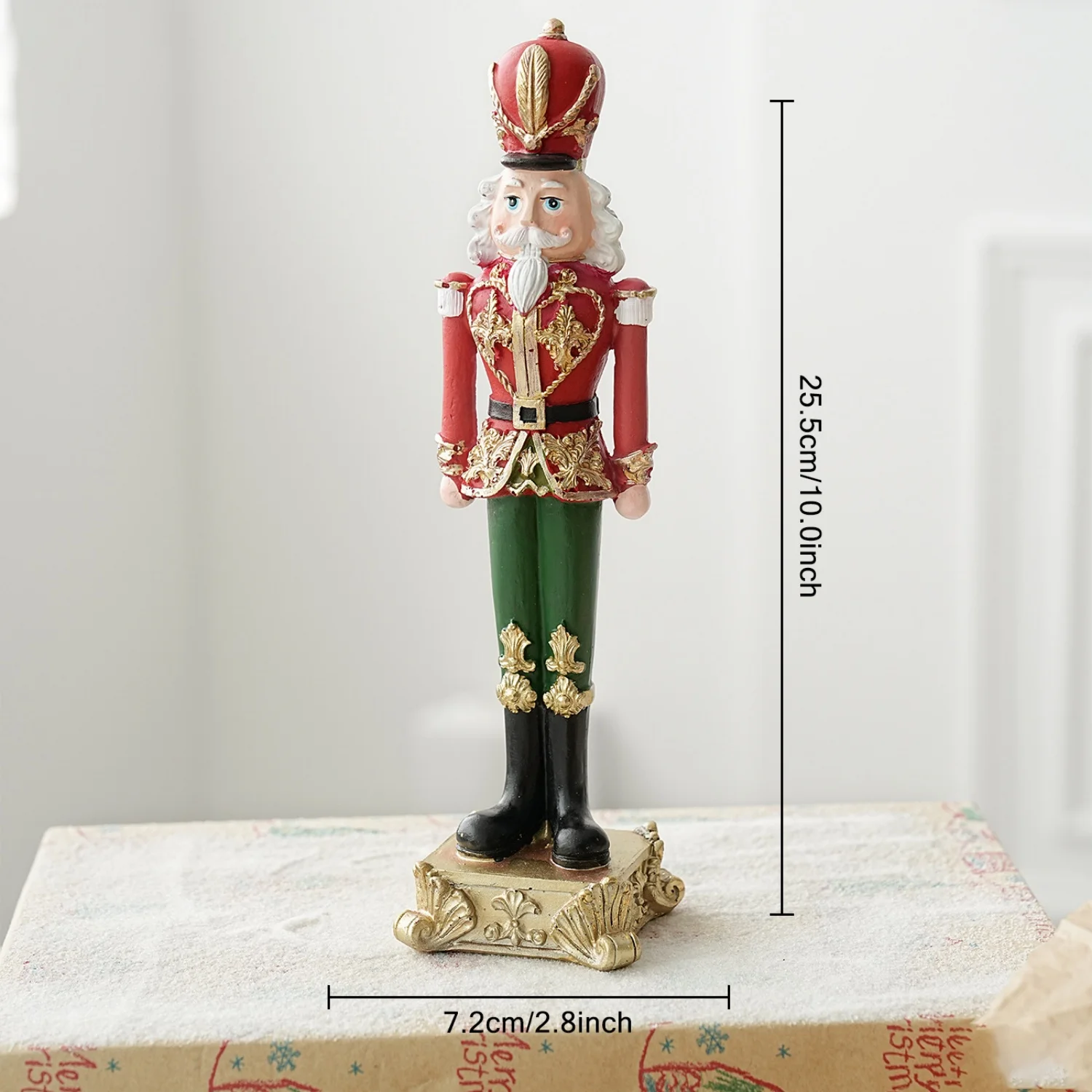 Heavy Duty Resin Christmas Elk Candle Holder 15.5'' Red Reindeer,Bell,Nutcracker and Christmas Tree Table Centerpieces Figurines