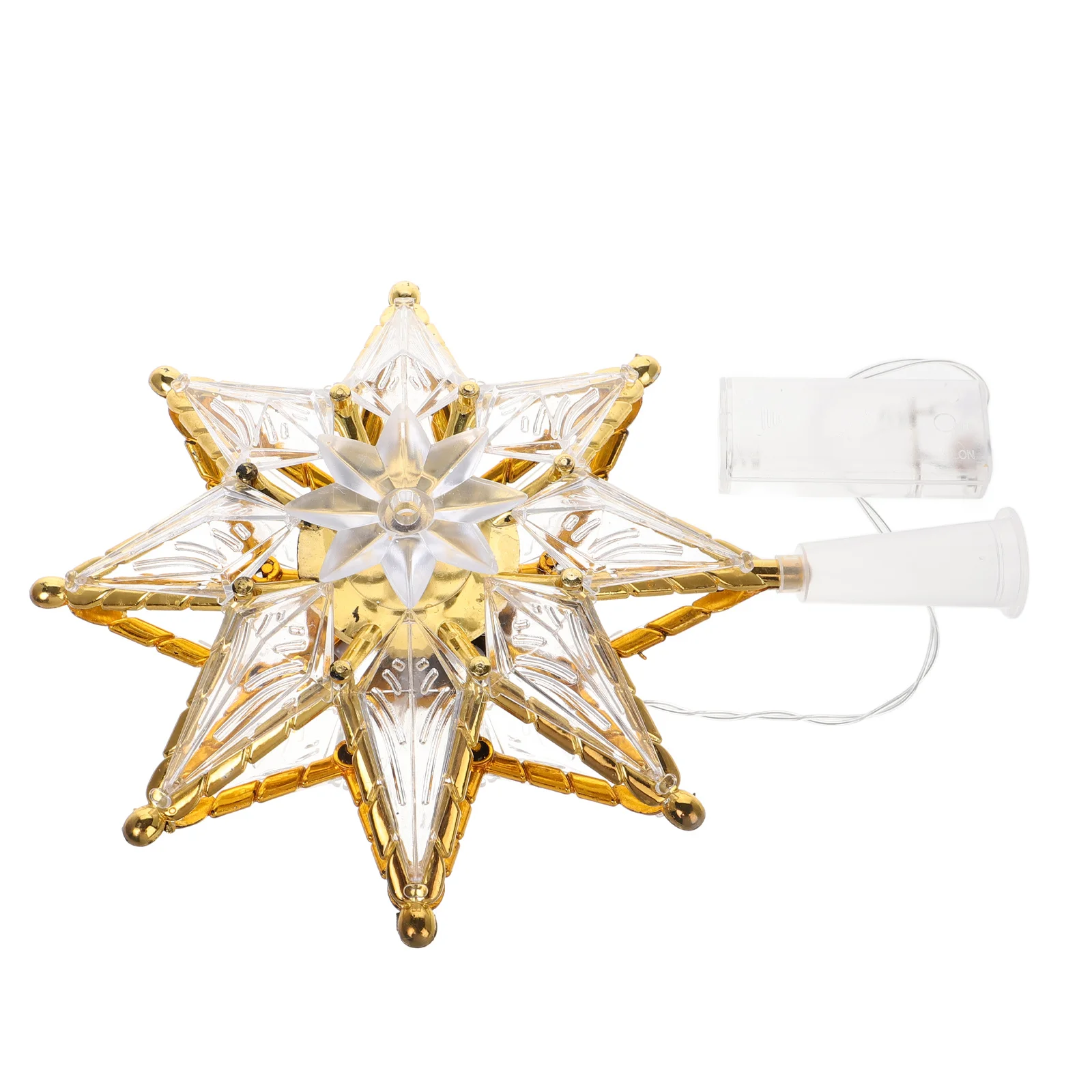 

Large Christmas Star Topper with LED Lights Exquisite Decorative Tree Ornament Multi-Purpose Xmas Window Art Lighted Decoration