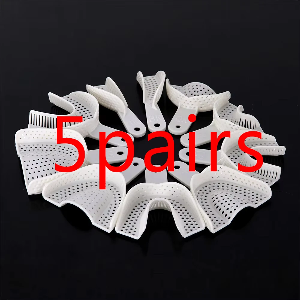 

10 шт. перфорированные стоматологические слепочные лотки для литья верхних и нижних зубов, набор лотков для ухода за полостью рта, инструмент для стоматолога, форма для альгината