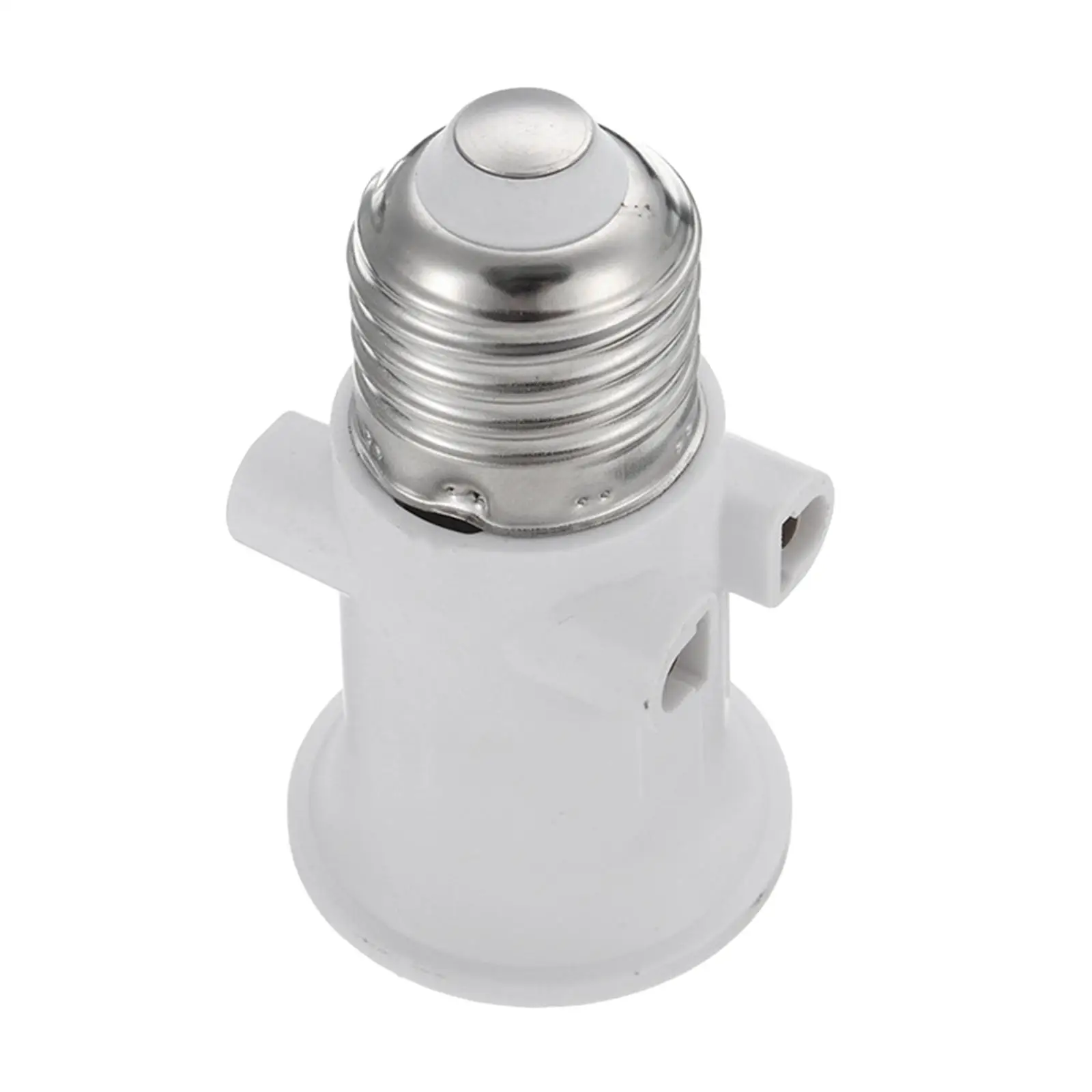 Fireproof EU Plug Connector E27 Light Socket Conversion EU Plug Connector Bulb Lamp Adapter Holder White Fireproof