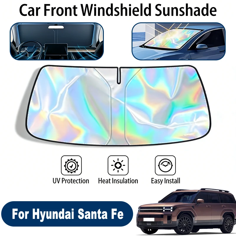 

Car Windshield Sun Shade UV Reflective Sun Visor Protection Cover For Hyundai Santa Fe CM DM TM MX5 2006-2026