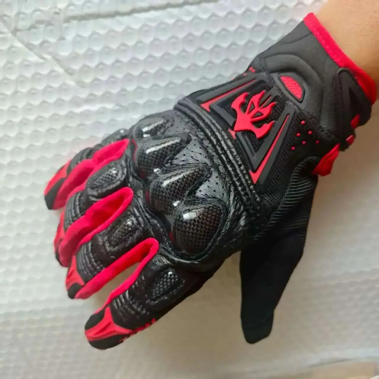 

FASTGOOSE Motorcycle Carbon Fiber Knuckle Motocross Gloves Touch Screen, Breathable for ATV/BMX/Dirt Bike Riding Men & Women