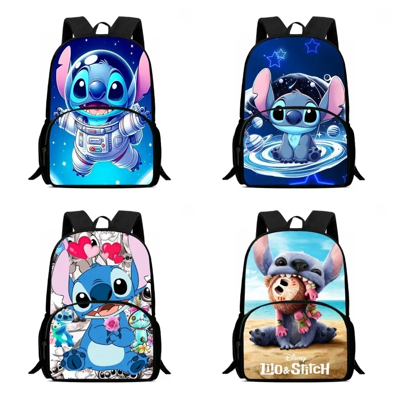 

Школьный рюкзак Disney с передним карманом, детская школьная сумка с мультяшной вышивкой для мальчиков и девочек, прочный рюкзак для школьников