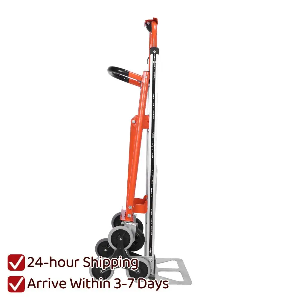 

Aluminum Alloy Heavy Duty Hand Truck Dolly Cart with Wheels Heavy-Duty Stair Climber Hand Truck for Warehouse Shopping Airport