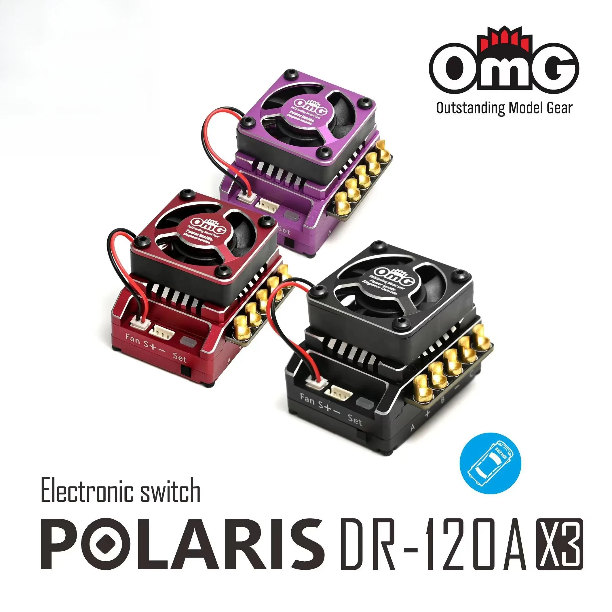 

OMG POLARIS DR 120AX3 120A Бесщеточный датчик регулировки автомобиля 2-3S 7,4 11,1 В BEC 6V5A ESC для 1:10 RC Drift Car
