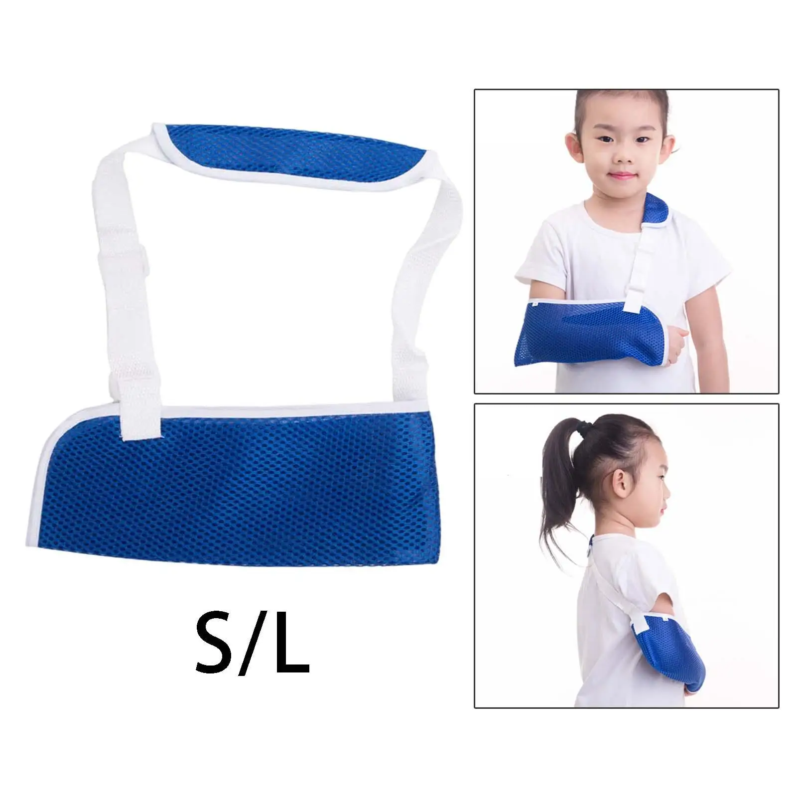 Breathable Mesh Arm Sling for Kids Brace Shoulder Injury Sling for Broken Arm Rotator Cuff Shoulder Injury Left or Right Arm