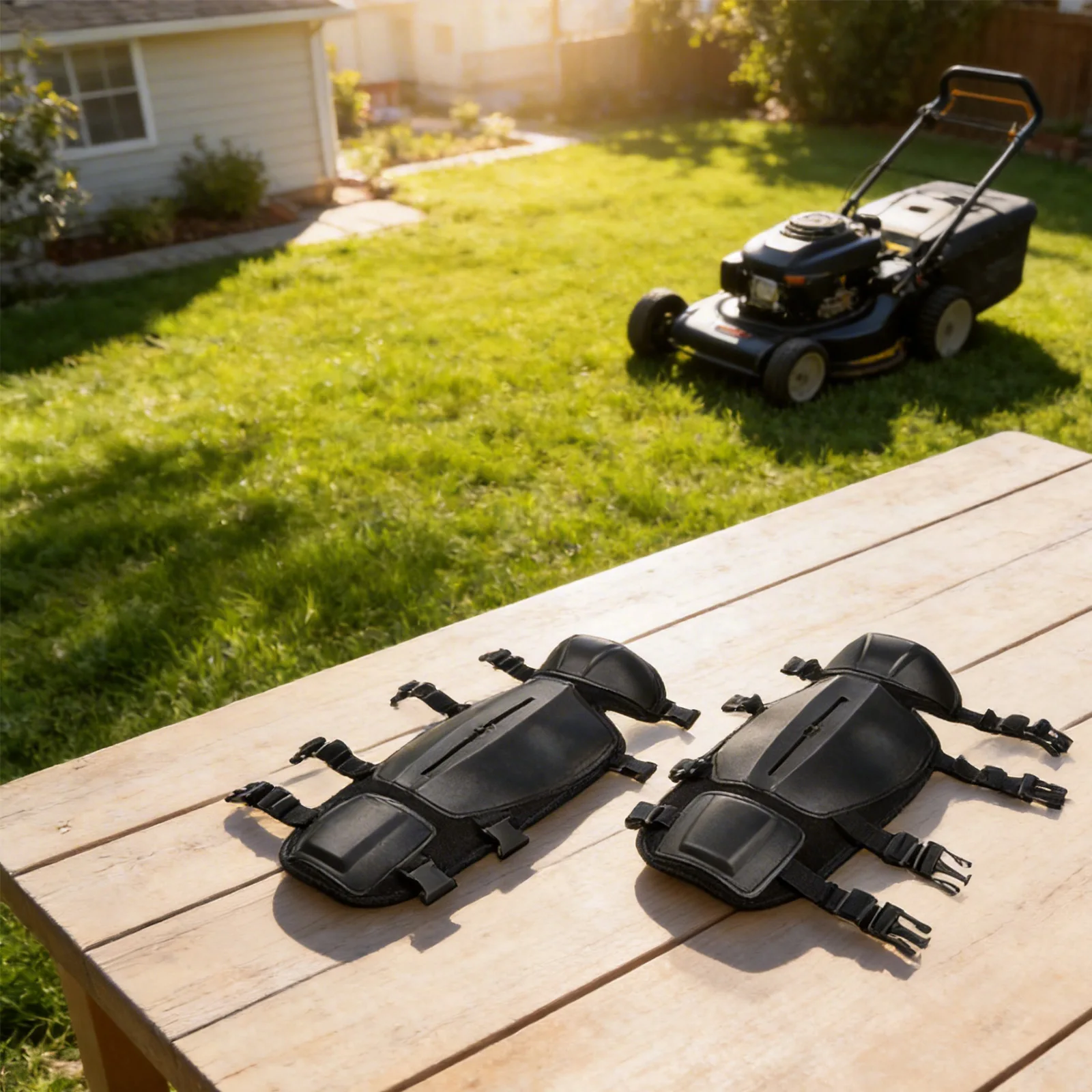 

Наколенники для садоводства Mowing Black: легкие в использовании, защитные, с полиэтиленовой оболочкой, быстросъемный механизм