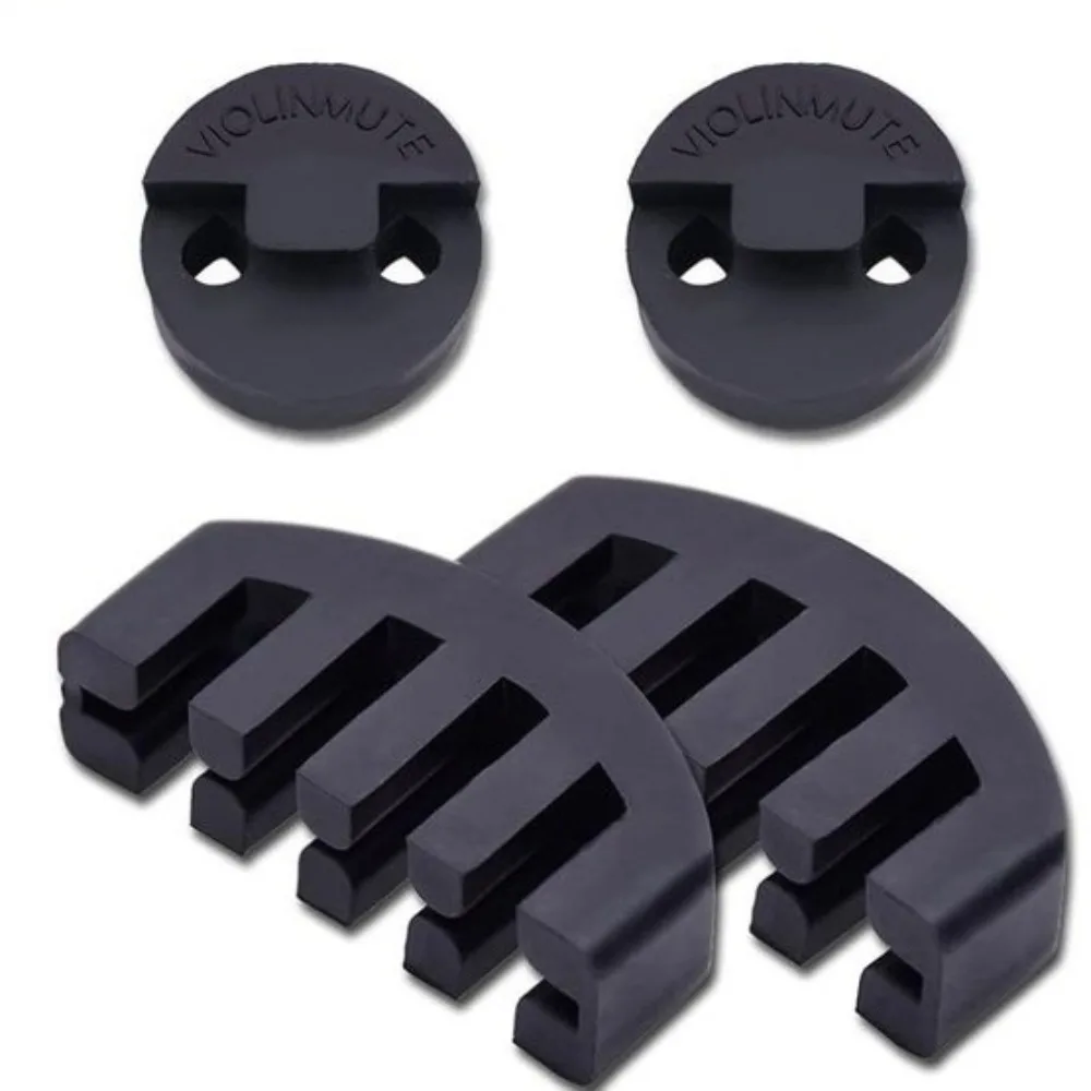 4PCS Professional Rubber Material Rubber Violin Mute Black Color Claw Style Mute Violin Practice Mute For Violin Practice