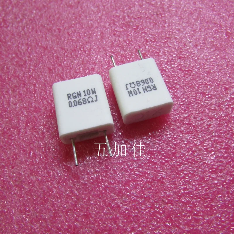 10-100pcs RGN 10W 0.068 Ω J 68 milliohms 0.068R 68mR 5% vertical cement resistance