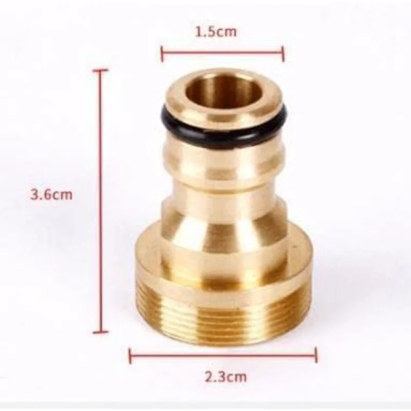 3/4In Tap Connector,Mixer Tap Brass Hose Connector Adapter for Hose Pipe,Fitting Water Adapter Tool for Kitchen Garden Watering