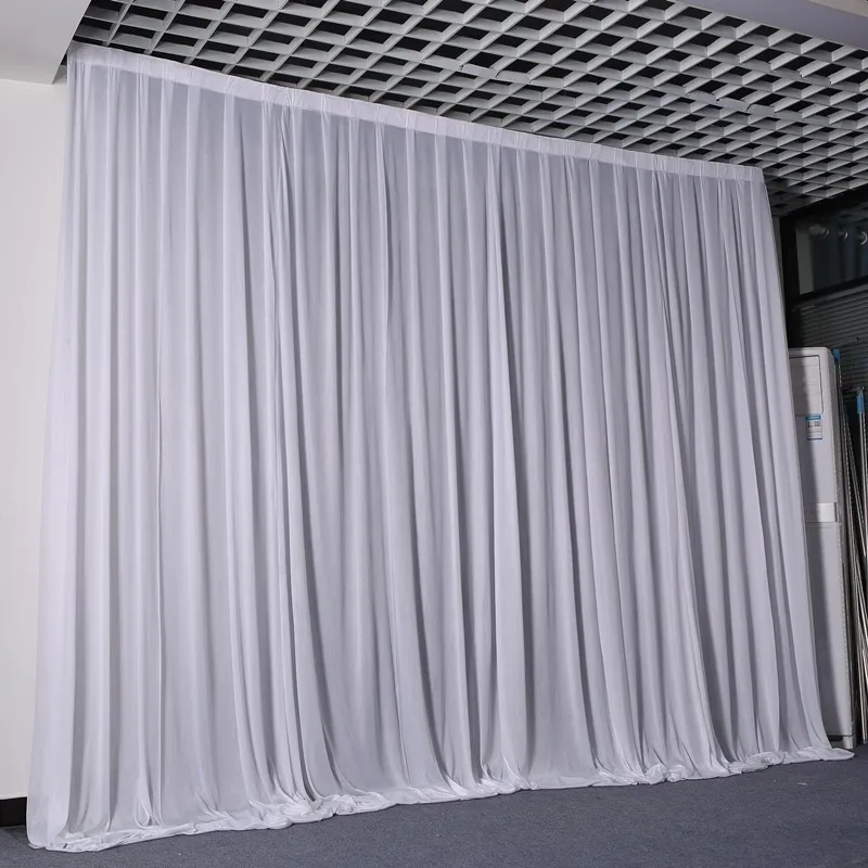 

Ice Silk Wrinkle Free Curtains Backdrop Drapes Fabric Decoration for Baby Shower Birthday, Backdrop Curtains for Parties Wedding