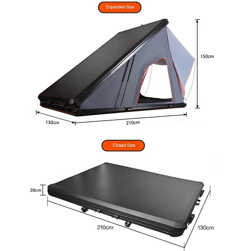 High Quality Hard Shell Car Roof Top Tent Outdoor Camper Camping Accessories