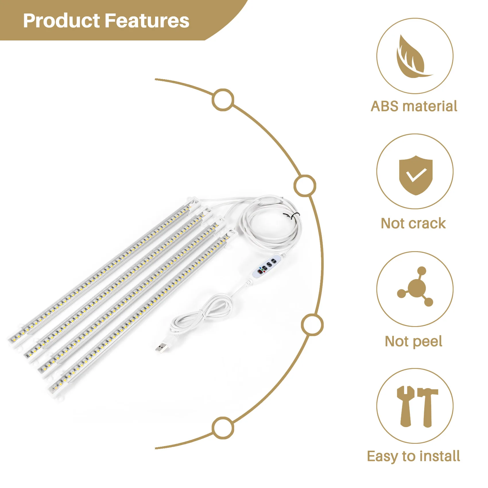 Strisce luminose per coltivazione di piante AF90-LED, luci di coltivazione a spettro completo per piante da interno con timer di accensione/spegnimento automatico 3/9/12 ore, 192 LED