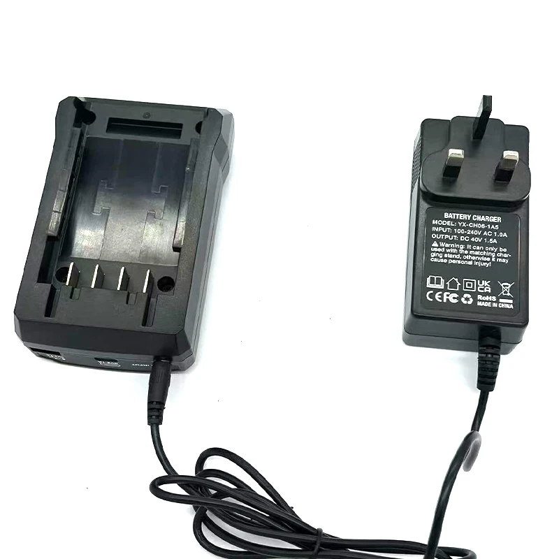 Compatible for GreenWorks GLB 40V Batteries LED Flashlight Charger Adapter Featuring USB and Type-C Ports for Emergency Lighting