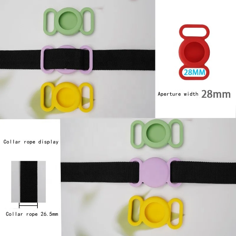 Casing pelindung silikon, pelindung silikon hewan peliharaan Anti hilang untuk Apple AirTag locator kerah
