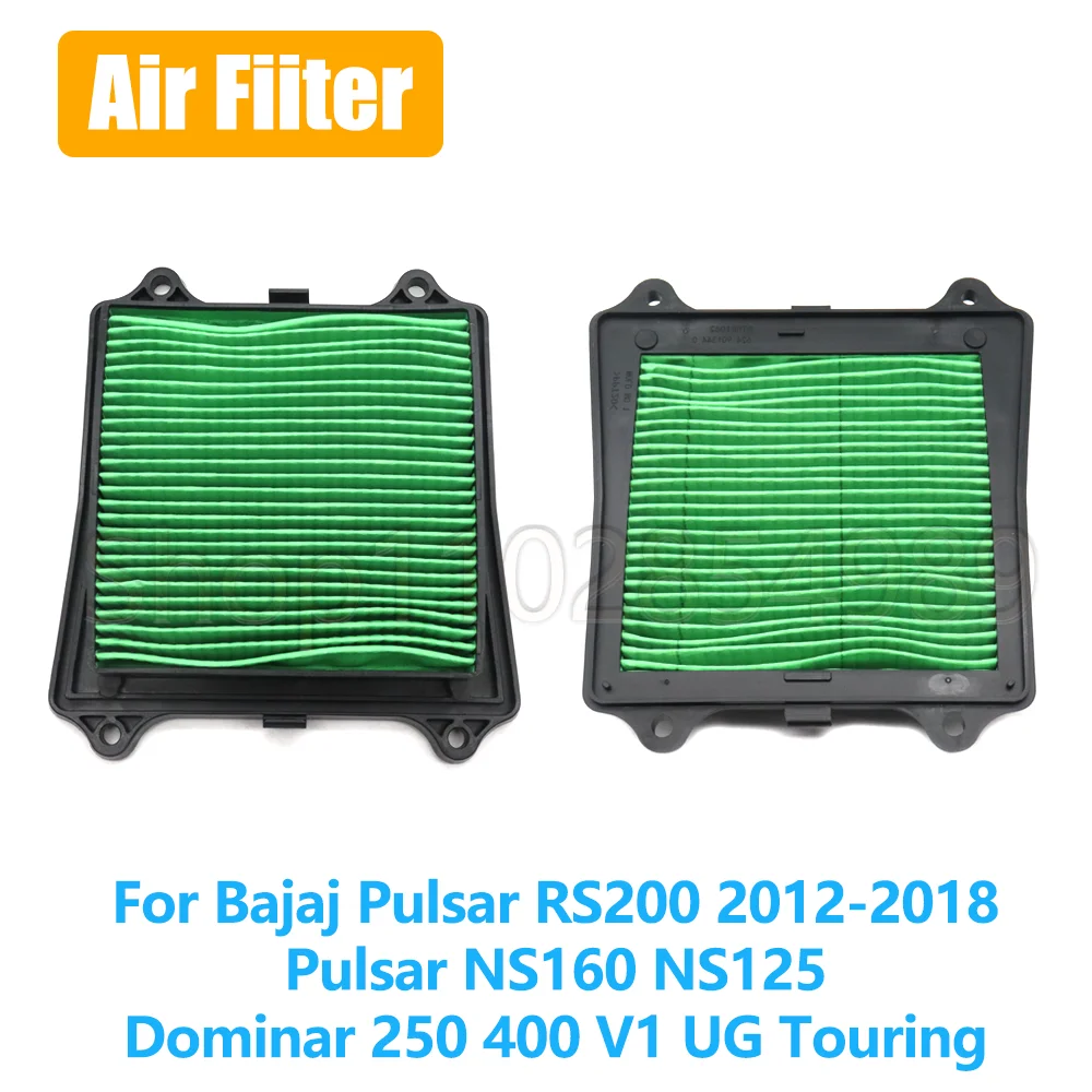 Filtro de Aire para Motocicleta Bajaj Dominar 250 400 V1 UG Touring Bajaj Pulsar NS160 NS125 RS200 2012-2018, Elemento de Flujo de Aire del Motor