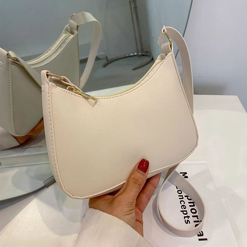 Small Woman Shoulder Bag PU Leather Fashion Women Bag Portable Solid Color Teenager Girls Messenger Bags All the Season image 5