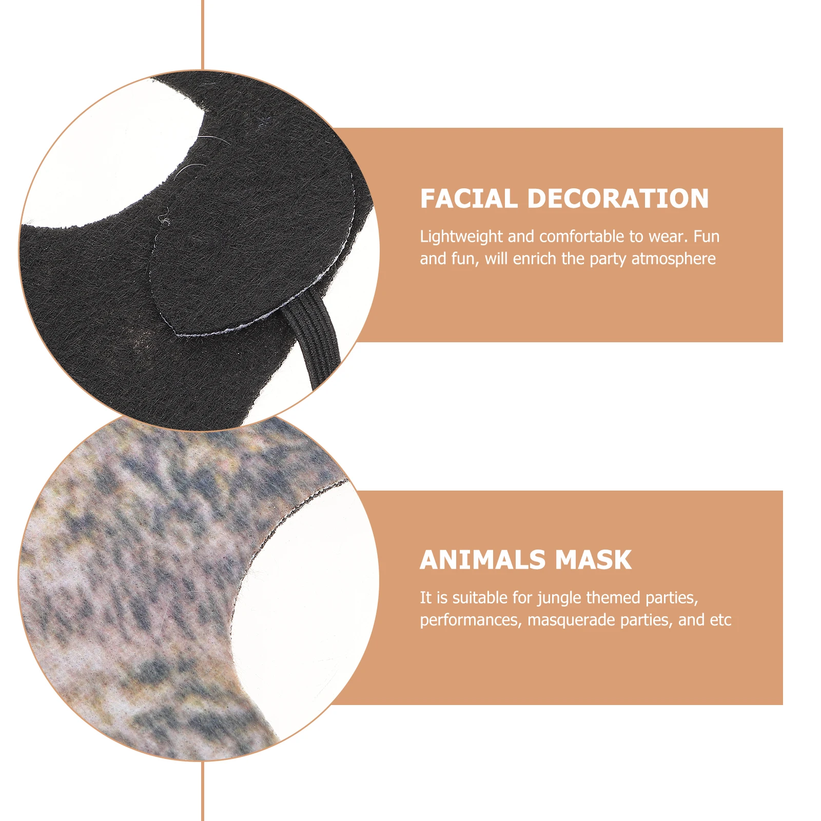 

Animal Mask for Party Halloween Masquerade Facial Decoration Cosplay Rabbit Face Adornment Festival Prop Lightweight Comfortable