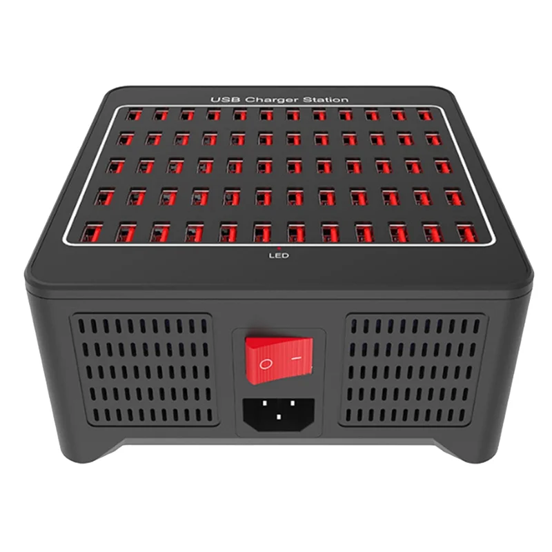 

A08E-300W 60, многопортовая USB-зарядная станция, базовое гнездо, несколько USB-адаптеров-концентраторов для зарядного устройства для компьютера, телефона, камеры