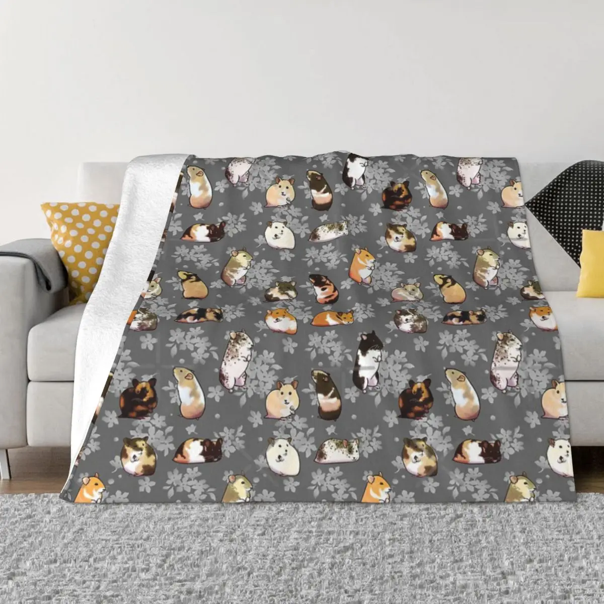 Spring Hamsters Home Knee Blanket Winter Blankets Custom Blanket Personalized Throw Blanket