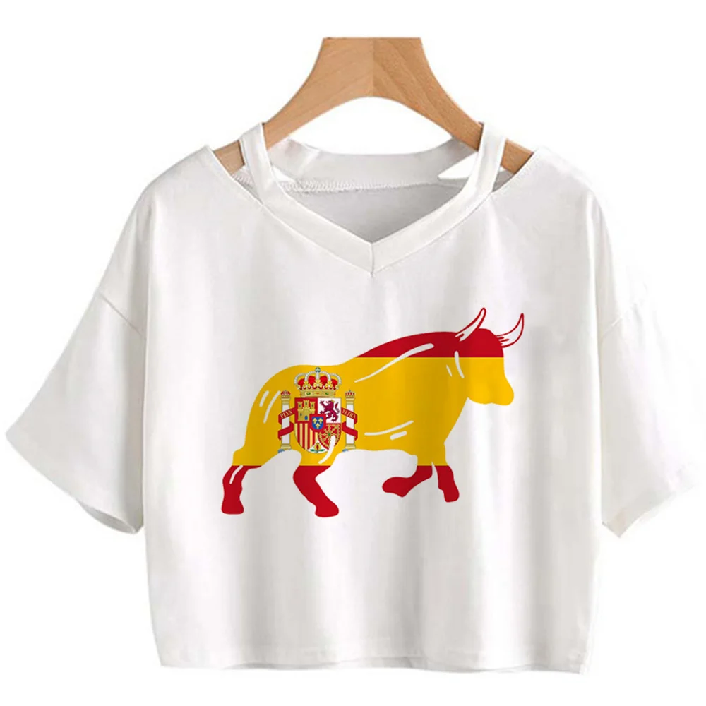 Spanish Bull top women manga funny top female graphic clothing