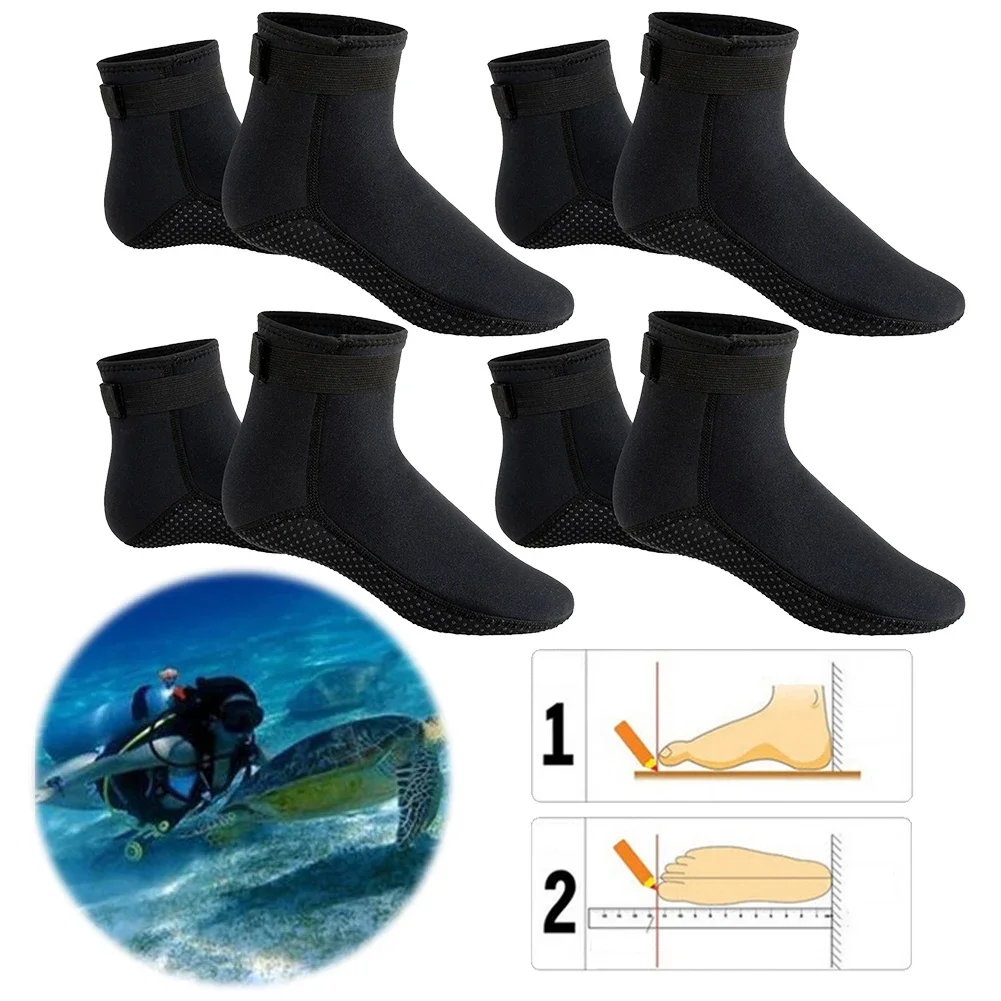 3mm Beach Volleyball Socks Thermal Surf Swimming Fins Socks Beach Booties for Diving Snorkeling Kayaking Paddling for Men Women