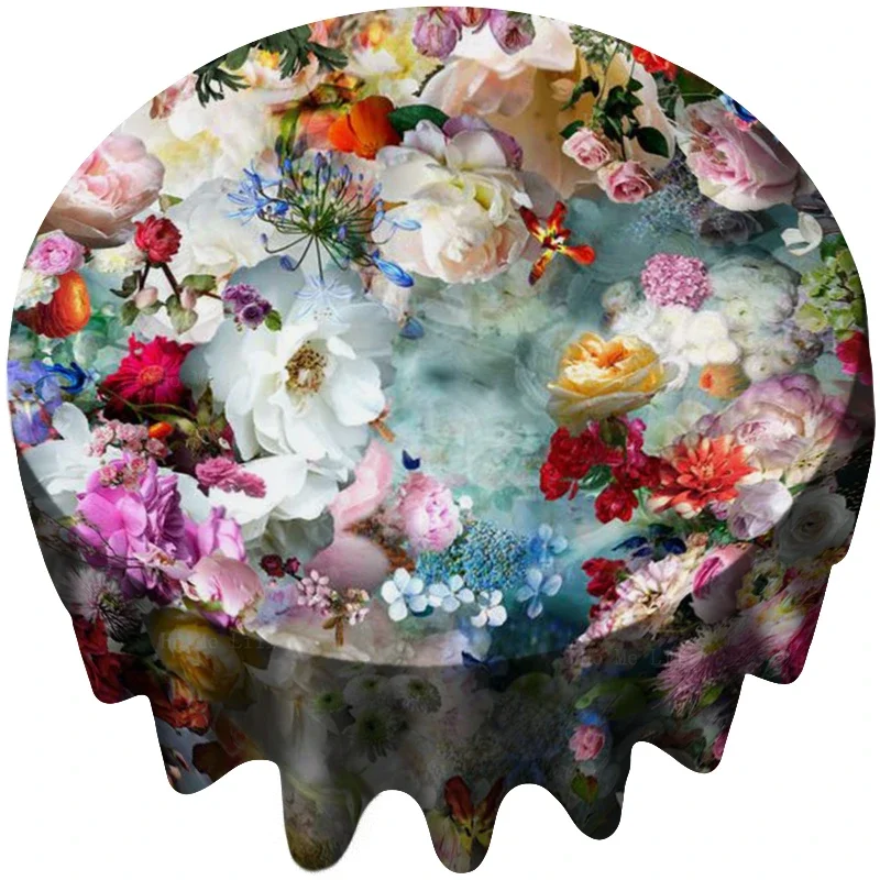 زهور ريترو أنيقة بألوانها الزاهية ومفارش المائدة الفنية المرفقة من Ho Me Lili لديكور الطاولة