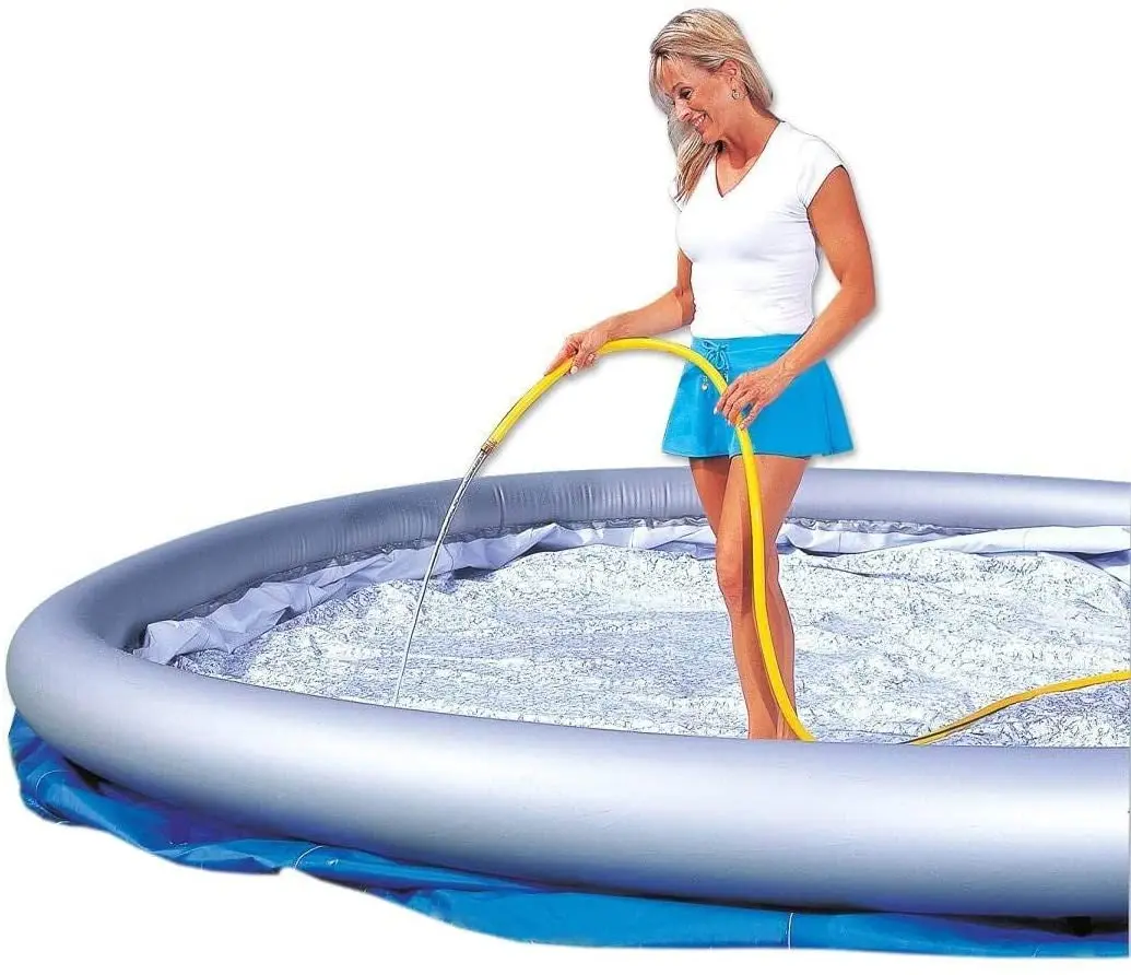 Piscina familiar inflable, alberca redonda grande de 366x76cm, juego rápido