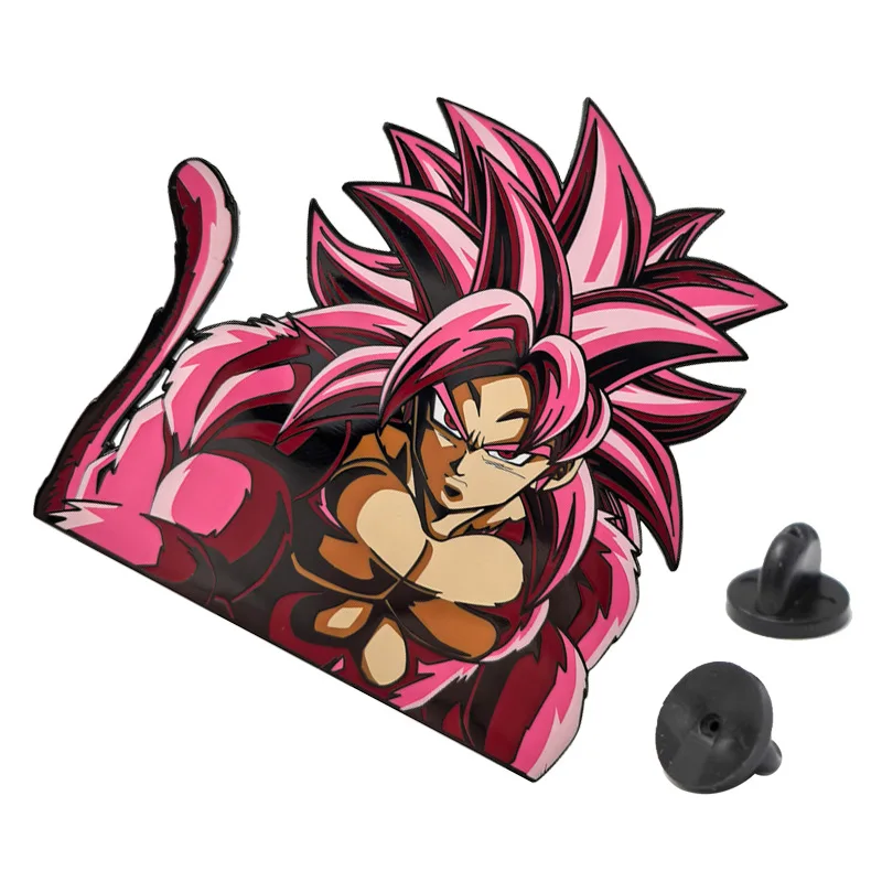 Dragon Ball GT Anime Super Saiyan 4 Goku Kakarot insigne en métal. Accessoires de sac à dos, épingles à vêtements et ornements décoration de sac à dos
