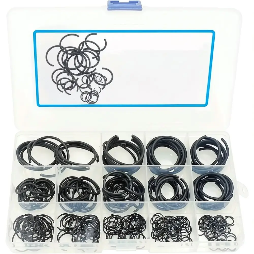 Precision Circlip Snap Ring Kit Manganese Steel C Type Retaining Rings For Machinery Valve Shaft Bearing Assembly