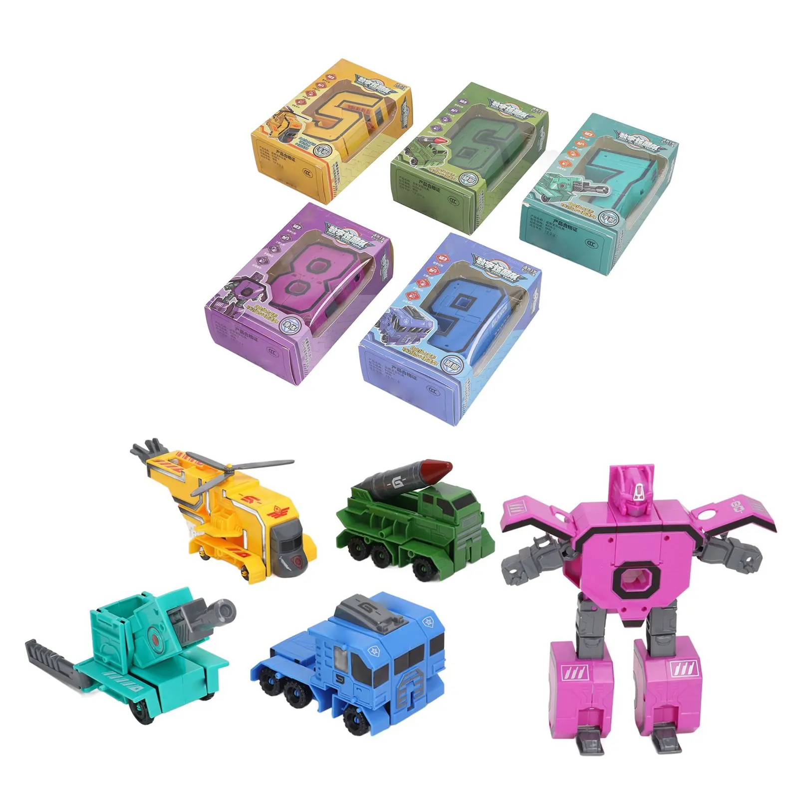 Number Bots Math Toys Transforming Learning Number Car Robots for Toddlers Boys