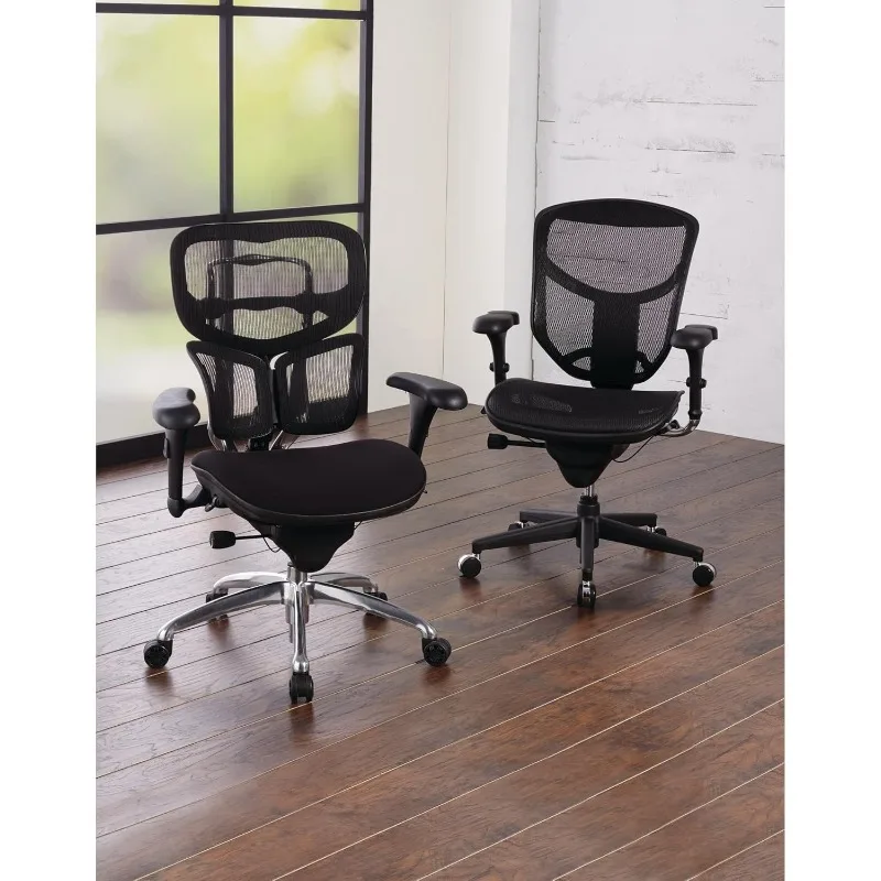 WorkPro® Quantum 9000 Series Ergonomic Mid-Back Mesh/Mesh Chair, Black