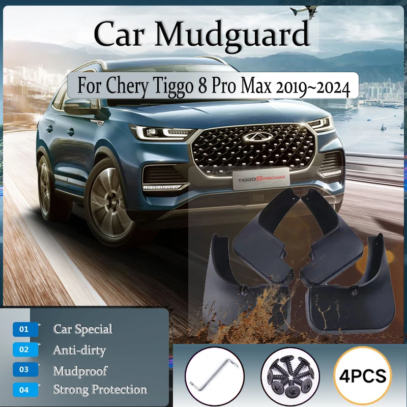 

Car Mudguards For Chirey Fownix Chery Tiggo 8 Pro Max Plus 2019-2024 Antifreeze Fender Splash Guard Mudflas Set Auto Accessories