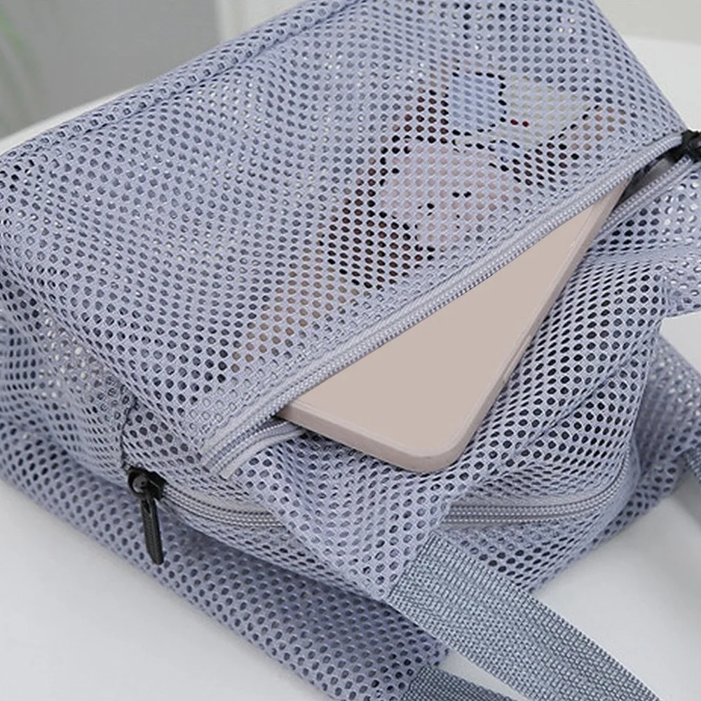 Breathable Mesh​ Mesh Beach Bag​​ Foldable​​ Quick-Drying Wash Storage Bag ​​Large Capacity​​ ​​Lightweight ​​Handbag