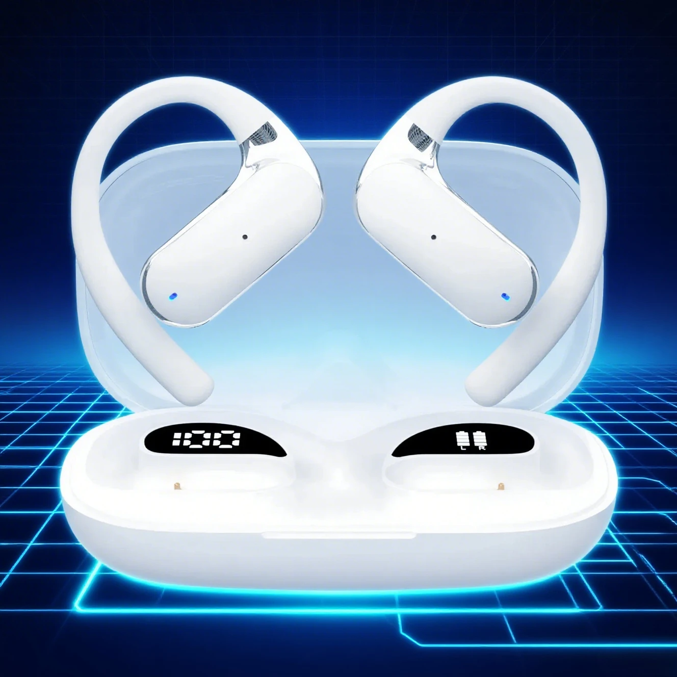 

60H Long Endurance Over-Ear Wireless Bluetooth5.4 OWS Ear Hook Headphones with Long Battery Life for Business