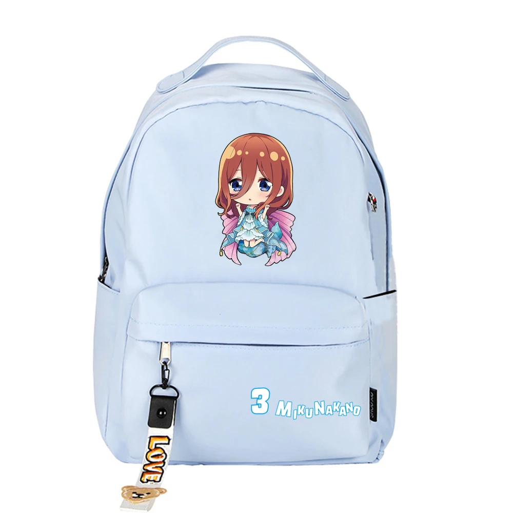 

The Quintessential Quintuplets Kawaii School Bags Cartoon Pink Bookbag Women Travel Backpack Small Laptop Bagpack Cute Daypack