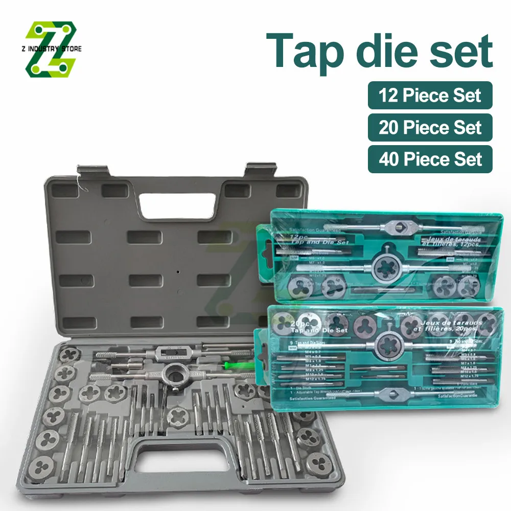

Hand Tools Set Screw Taps Thread Plugs Alloy Steel And 1/16-1/2 Inch 12/20/40 Pcs Tap Metric Use