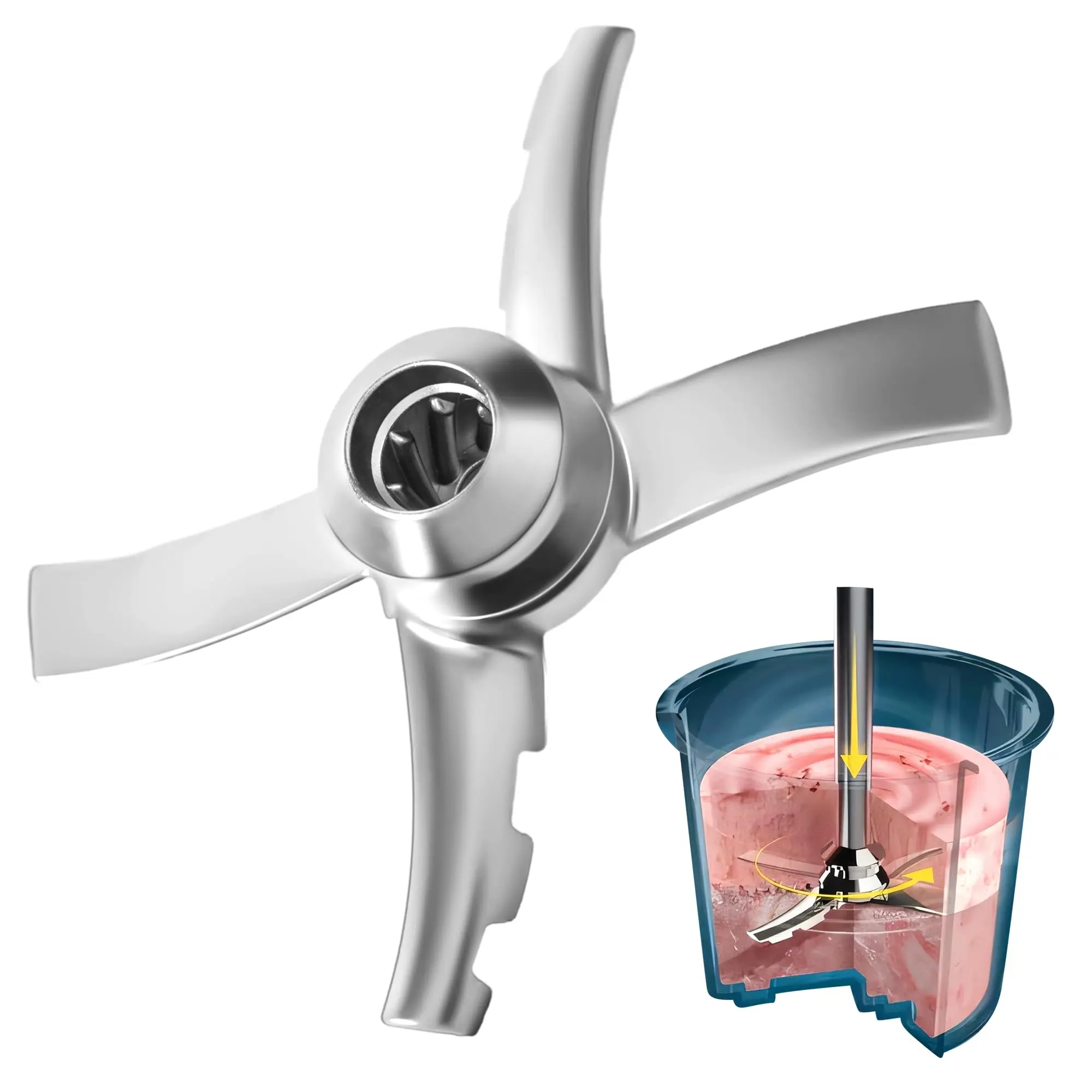 

For Ninja Creami Blade Replacement Accessories, Fit for NC301 Ninja Creamerizer Paddle, Replaces CN301CO NC299AMZ NC300 NC301