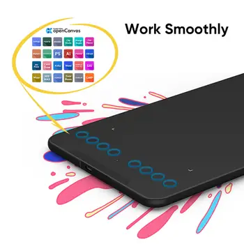 Tablet graficzny XPPen Pen Tablet Deco Mini7V2 z funkcją pochylania, 8 klawiszy, 16384 poziomy, Android, Mac, Windows 12 best sales tablet ogniowy - №4