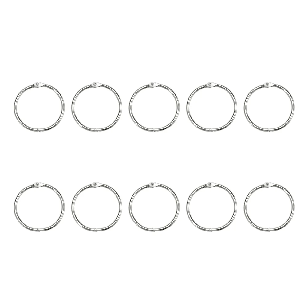 

100 Pcs Connective Rings DIY Accessories Loose Leaf Hoops Album Material Opening