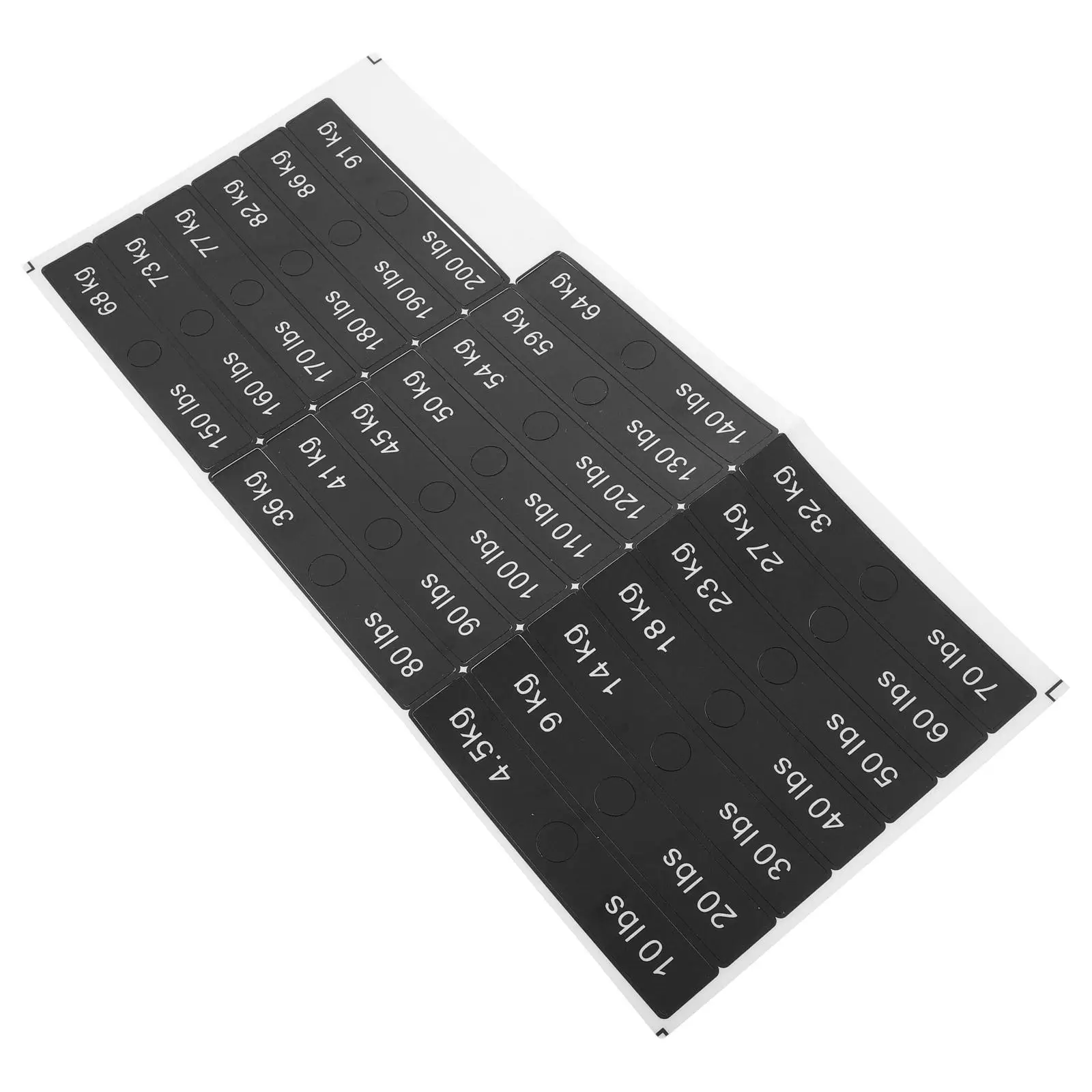 

1 Set Of Fitness Weight Block Label Stickers For Gym Equipment Accessories Self-Adhesive Weight Tags For Weighting Block Numbere