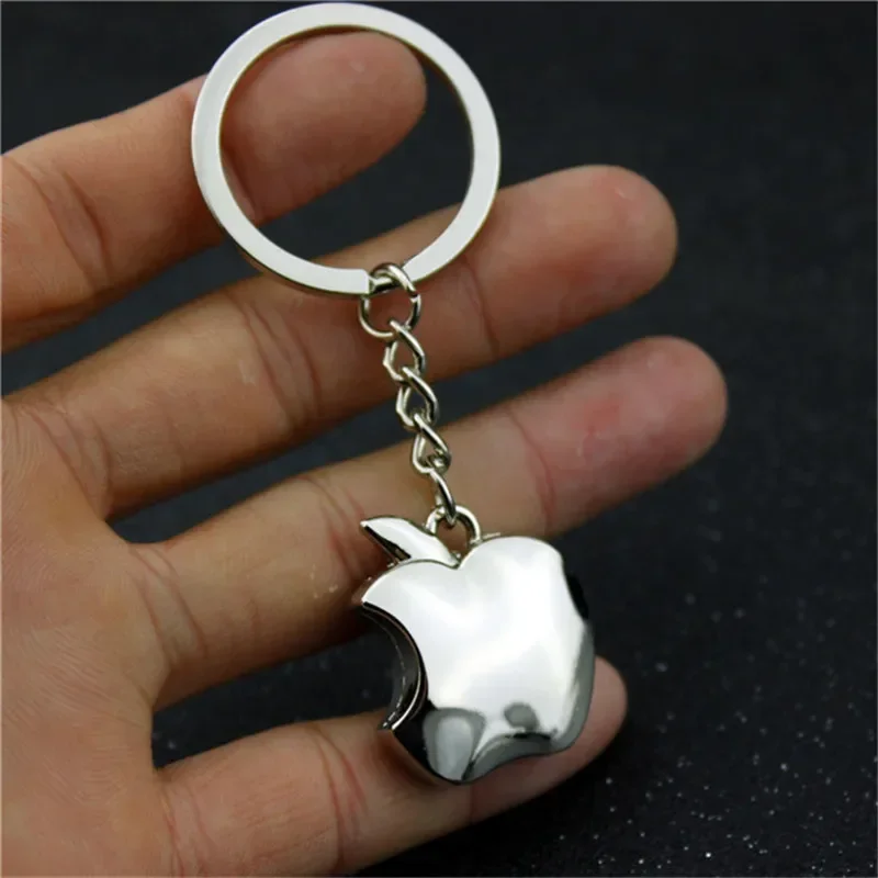 Fashion Novelty Souvenir Metal Apple Key Chain Creative Gifts Apple Keychain Key Ring Trinket Man Car Keyring Woman Bag Charms