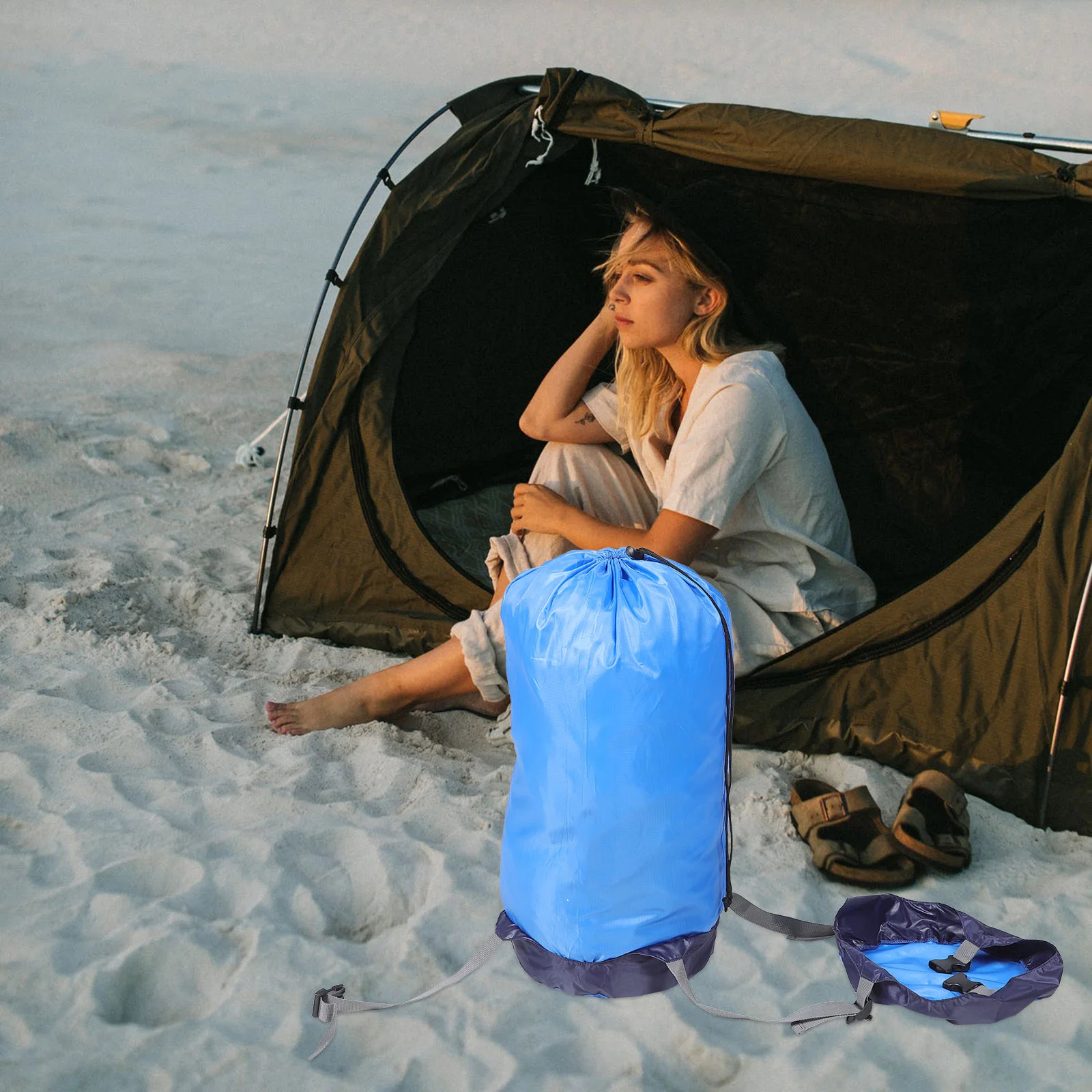 Travel Storage Bag Hiking Stuff Sack Portable Camping Supplies Extra Protection for Belongings Compression Sack