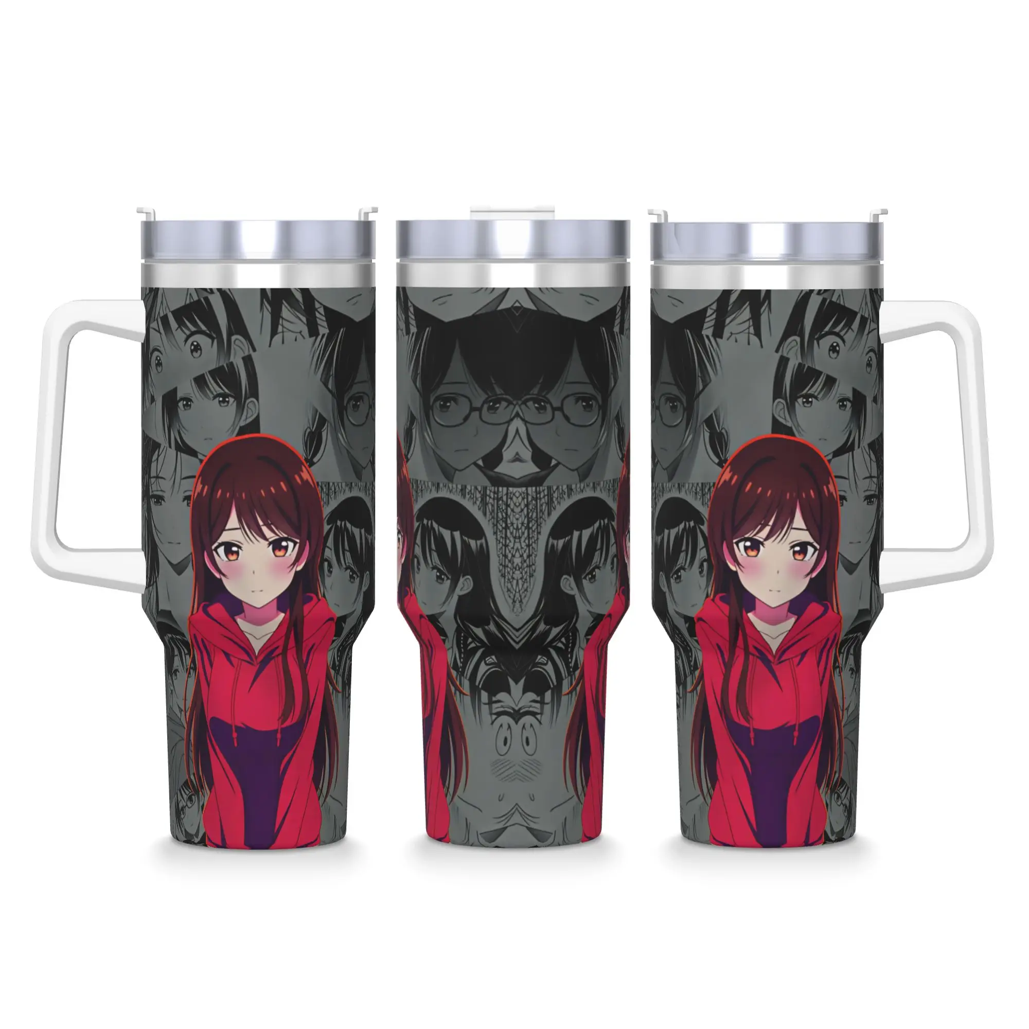 Mizuhara Chizuru Stainless Steel Tumbler  Driving Car Mugs 40oz Coffee Mug Portable Hot Drinks Milk Tea Water Bottle