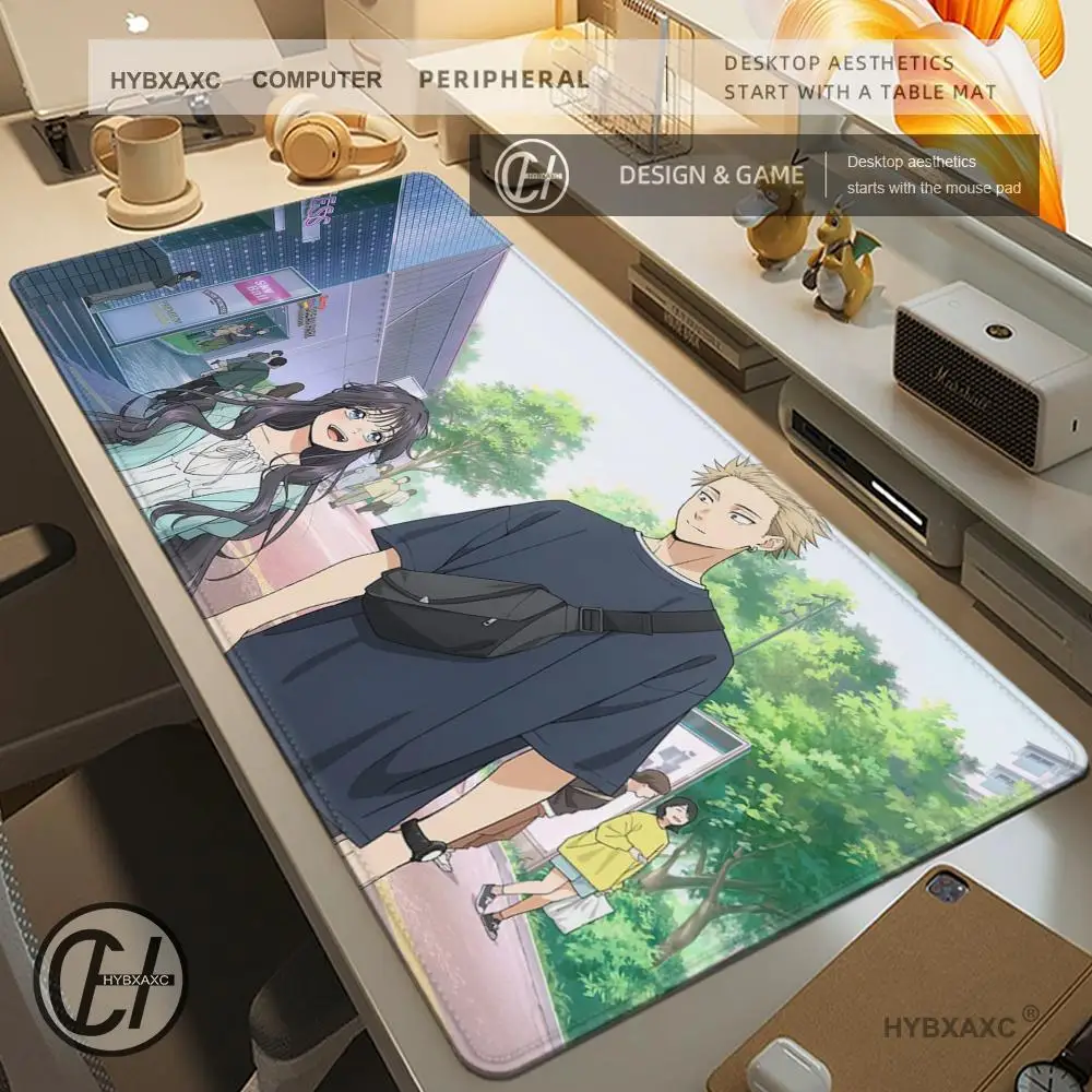 Kaoruko Waguri Mouse Pad Anime The F-Fragrant Flower Bloom With Dignity HYBXAXC Lock Edge Desk Mat Laptop Gaming​ Keyboard