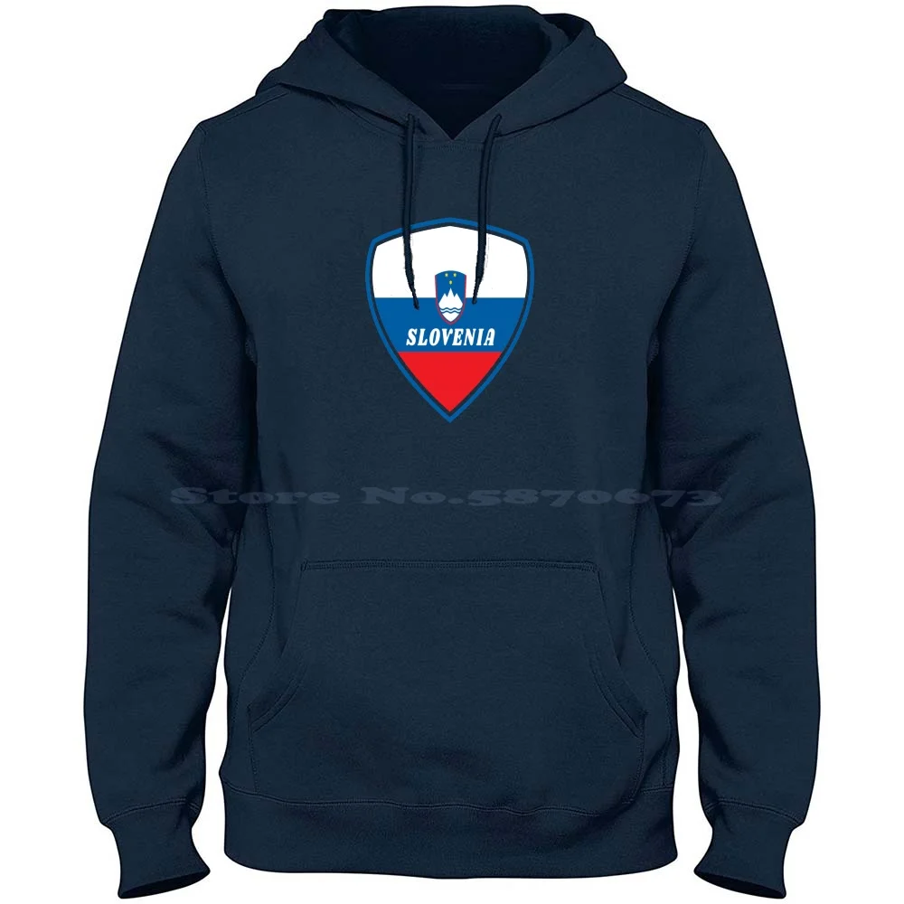 Slovenia Coat Of Arms / Gift National Colors 100% Cotton Hoodie Maribor Twill Ideas Patriot Bled Europe Ptuj State Coat Of