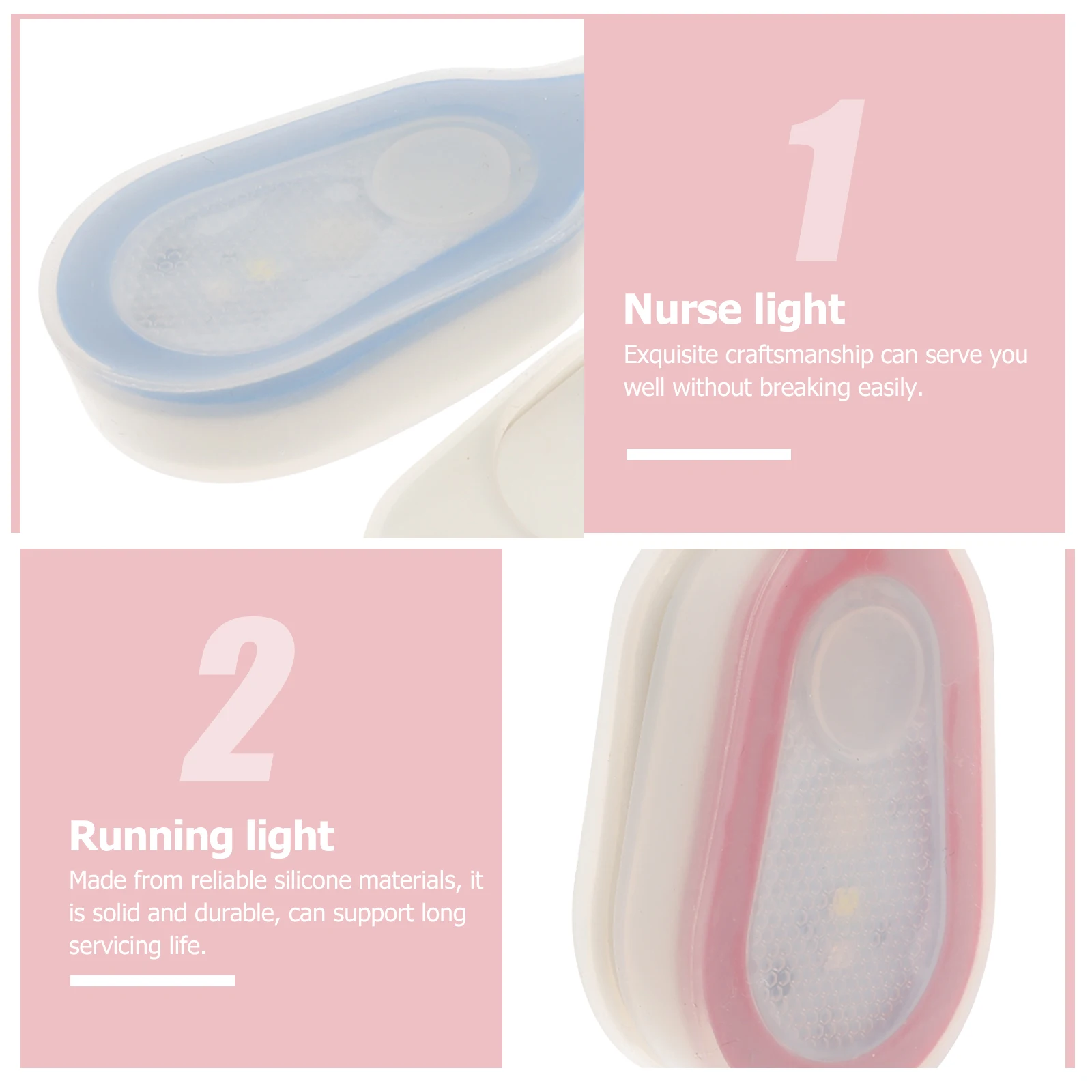 

2Pcs Magnetic Clip Flashlights LED Running Lights for Night Walking Safety Jogging Cycling Hiking Camping Party Concerts